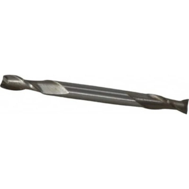 Value Collection 3/16, 1/2 LOC, 3/16 Shank Diam, 2-1/4 OAL, 2 Flute, High Speed Steel Square End Mill Double End, Unc...